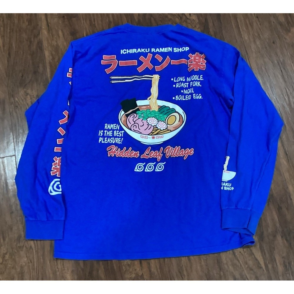Naruto Shippuden Naruto Kanji Officially Licensed Adult Long Sleeve T-Shirt